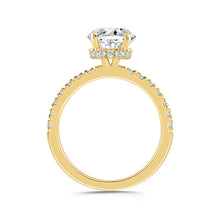 Load image into Gallery viewer, LADIES RING 2 1/2CT ROUND/OVAL DIAMOND 14K YELLOW GOLD (CENTER STONE OVAL DIAMOND 2CT )
