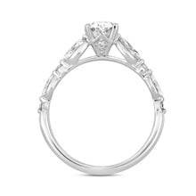 Load image into Gallery viewer, 14K WHITE GOLD 2 1/2CT ROUND/OVAL/MARQUISE DIAMOND LADIES RING (CENTER STONE OVAL DIAMOND 2CT)
