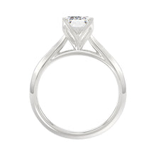 Load image into Gallery viewer, LADIES SOLITAIRE RING 2 1/2CT EMERALD DIAMOND 14K WHITE GOLD (CENTER STONE EMERALD DIAMOND 2 1/2CT)
