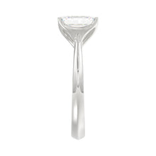 Load image into Gallery viewer, LADIES SOLITAIRE RING 2 1/2CT EMERALD DIAMOND 14K WHITE GOLD (CENTER STONE EMERALD DIAMOND 2 1/2CT)
