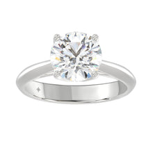 Load image into Gallery viewer, LADIES SOLITAIRE RING 2 1/2CT ROUND DIAMOND 14K WHITE GOLD 
