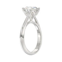 Load image into Gallery viewer, LADIES SOLITAIRE RING 2 1/2CT ROUND DIAMOND 14K WHITE GOLD 
