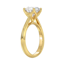 Load image into Gallery viewer, LADIES SOLITAIRE RING 2 1/2CT ROUND DIAMOND 14K YELLOW GOLD 
