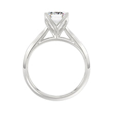 Load image into Gallery viewer, LADIES SOLITAIRE RING 4CT EMERALD DIAMOND 14K WHITE GOLD 
