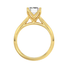 Load image into Gallery viewer, LADIES SOLITAIRE RING 4CT EMERALD DIAMOND 14K YELLOW GOLD 
