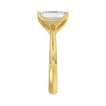 Load image into Gallery viewer, LADIES SOLITAIRE RING 4CT EMERALD DIAMOND 14K YELLOW GOLD 
