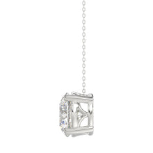 Load image into Gallery viewer, LADIES SOLITAIRE PENDANT WITH CHAIN 4CT ROUND DIAMOND 14K WHITE GOLD 
