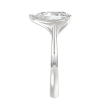 Load image into Gallery viewer, LADIES SOLITAIRE RING 4CT PEAR DIAMOND 14K WHITE GOLD 
