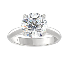 Load image into Gallery viewer, LADIES SOLITAIRE RING 4CT ROUND DIAMOND 14K WHITE GOLD 
