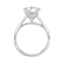Load image into Gallery viewer, LADIES SOLITAIRE RING 4CT ROUND DIAMOND 14K WHITE GOLD 
