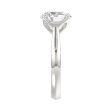 Load image into Gallery viewer, LADIES SOLITAIRE RING 4CT ROUND DIAMOND 14K WHITE GOLD 
