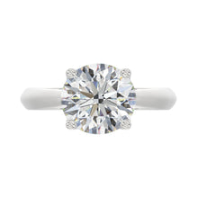 Load image into Gallery viewer, LADIES SOLITAIRE RING 4CT ROUND DIAMOND 14K WHITE GOLD 
