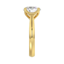 Load image into Gallery viewer, LADIES SOLITAIRE RING 4CT ROUND DIAMOND 14K YELLOW GOLD 
