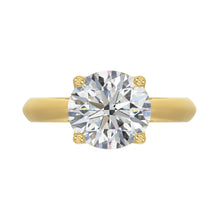 Load image into Gallery viewer, LADIES SOLITAIRE RING 4CT ROUND DIAMOND 14K YELLOW GOLD 
