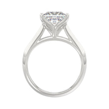 Load image into Gallery viewer, LADIES SOLITAIRE RING 4CT PRINCESS DIAMOND 14K WHITE GOLD 
