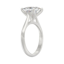 Load image into Gallery viewer, LADIES SOLITAIRE RING 4CT PRINCESS DIAMOND 14K WHITE GOLD 
