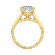 Load image into Gallery viewer, LADIES SOLITAIRE RING 4CT PRINCESS DIAMOND 14K YELLOW GOLD 
