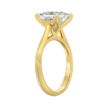 Load image into Gallery viewer, LADIES SOLITAIRE RING 4CT PRINCESS DIAMOND 14K YELLOW GOLD 
