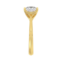 Load image into Gallery viewer, LADIES SOLITAIRE RING 4CT PRINCESS DIAMOND 14K YELLOW GOLD 
