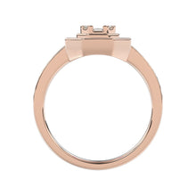 Load image into Gallery viewer, LADIES RING 3/4CT ROUND/BAGUETTE/PRINCESS TRAPEZOID RUBY DIAMOND 14K ROSE GOLD
