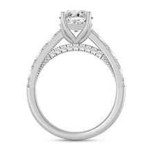 Load image into Gallery viewer, LADIES RING 2 1/2CT ROUND/BAGUETTE/OVAL DIAMOND 14K WHITE GOLD (CENTER STONE OVAL DIAMOND 2CT )
