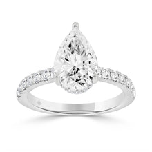 Load image into Gallery viewer, 14K WHITE GOLD 1/2CT ROUND/PEAR DIAMOND LADIES RING (CENTER STONE PEAR DIAMOND 2CT)

