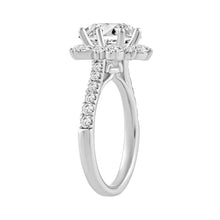 Load image into Gallery viewer, 14K WHITE GOLD 1.00CT ROUND DIAMOND LADIES RING (CENTER STONE ROUND DIAMOND 2CT)
