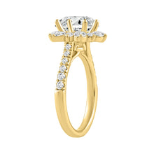 Load image into Gallery viewer, 14K YELLOW GOLD 1.00CT ROUND DIAMOND LADIES RING (CENTER STONE ROUND DIAMOND 2CT)
