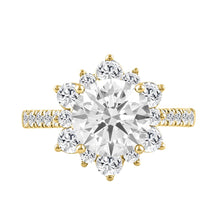 Load image into Gallery viewer, 14K YELLOW GOLD 1.00CT ROUND DIAMOND LADIES RING (CENTER STONE ROUND DIAMOND 2CT)
