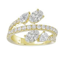 Load image into Gallery viewer, LADIES RING 2.00CT ROUND/OVAL/PEAR DIAMOND 14K YELLOW GOLD 
