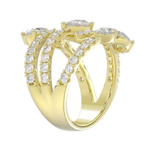 Load image into Gallery viewer, LADIES RING 2 1/2CT ROUND/PEAR DIAMOND 14K YELLOW GOLD 
