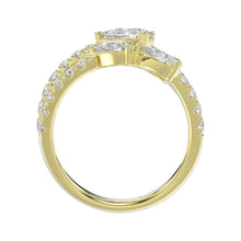 Load image into Gallery viewer, LADIES RING 2 1/2CT ROUND/PEAR DIAMOND 14K YELLOW GOLD 
