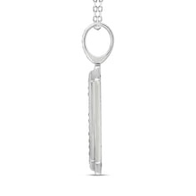 Load image into Gallery viewer, MEN'S CHARM PENDANT 3CT ROUND DIAMOND 10K WHITE GOLD 
