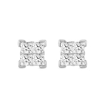 Load image into Gallery viewer, LADIES EARRINGS PRINCESS DIAMOND 10K WHITE GOLD 
