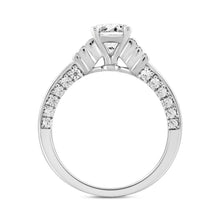 Load image into Gallery viewer, LADIES RING 2.00CT ROUND/BAGUETTE/PEAR DIAMOND 14K WHITE GOLD (CENTER STONE PEAR DIAMOND 1 1/2CT)
