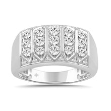 Load image into Gallery viewer, 10K WHITE GOLD 1.00CT ROUND DIAMOND MEN&#39;S RING
