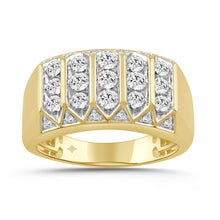 Load image into Gallery viewer, MEN'S RING ROUND DIAMOND 10K YELLOW GOLD 
