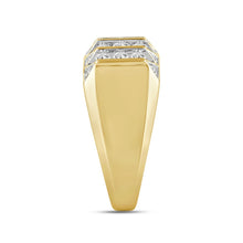 Load image into Gallery viewer, MEN'S RING ROUND DIAMOND 10K YELLOW GOLD 

