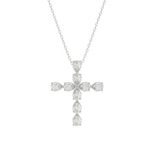 Load image into Gallery viewer, LADIES PENDANT WITH CHAIN  1 1/4CT PEAR DIAMOND 14K WHITE GOLD
