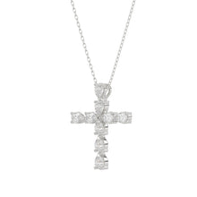 Load image into Gallery viewer, LADIES PENDANT WITH CHAIN  1 1/4CT PEAR DIAMOND 14K WHITE GOLD
