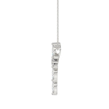 Load image into Gallery viewer, LADIES PENDANT WITH CHAIN 1 1/4CT ROUND/MARQUISE DIAMOND 14K WHITE GOLD
