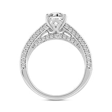 Load image into Gallery viewer, LADIES RING 2.45CT ROUND/BAGUETTE/OVAL DIAMOND 14K WHITE GOLD (CENTER STONE OVAL DIAMOND 2.00CT)
