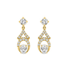 Load image into Gallery viewer, 14K YELLOW GOLD 1.00CT ROUND/OVAL DIAMOND LADIES EARRING
