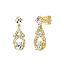 Load image into Gallery viewer, 14K YELLOW GOLD 1.00CT ROUND/OVAL DIAMOND LADIES EARRING
