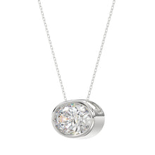 Load image into Gallery viewer, LADIES SOLITAIRE PENDANT 2CT OVAL DIAMOND 14K WHITE GOLD
