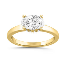 Load image into Gallery viewer, LADIES RING 2.20CT ROUND/OVAL DIAMOND 14K YELLOW GOLD (CENTER STONE OVAL DIAMOND 2.00CT)
