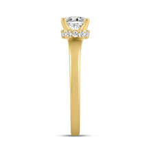 Load image into Gallery viewer, LADIES RING 2.20CT ROUND/OVAL DIAMOND 14K YELLOW GOLD (CENTER STONE OVAL DIAMOND 2.00CT)
