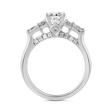 Load image into Gallery viewer, LADIES RING 2.75CT ROUND/PEAR/OVAL DIAMOND 14K WHITE GOLD (CENTER STONE OVAL DIAMOND 2.00CT)
