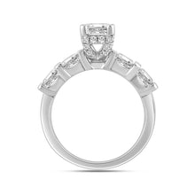 Load image into Gallery viewer, LADIES RING 3.25CT ROUND/EMERALD DIAMOND 14K WHITE GOLD (CENTER STONE EMERALD DIAMOND 2.00CT)
