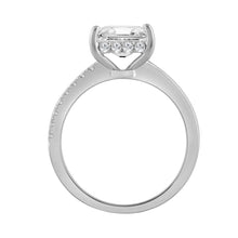 Load image into Gallery viewer, 14K WHITE GOLD 2 1/3CT ROUND/EMERALD DIAMOND LADIES RING (CENTER STONE EMERALD DIAMOND 2.00CT)
